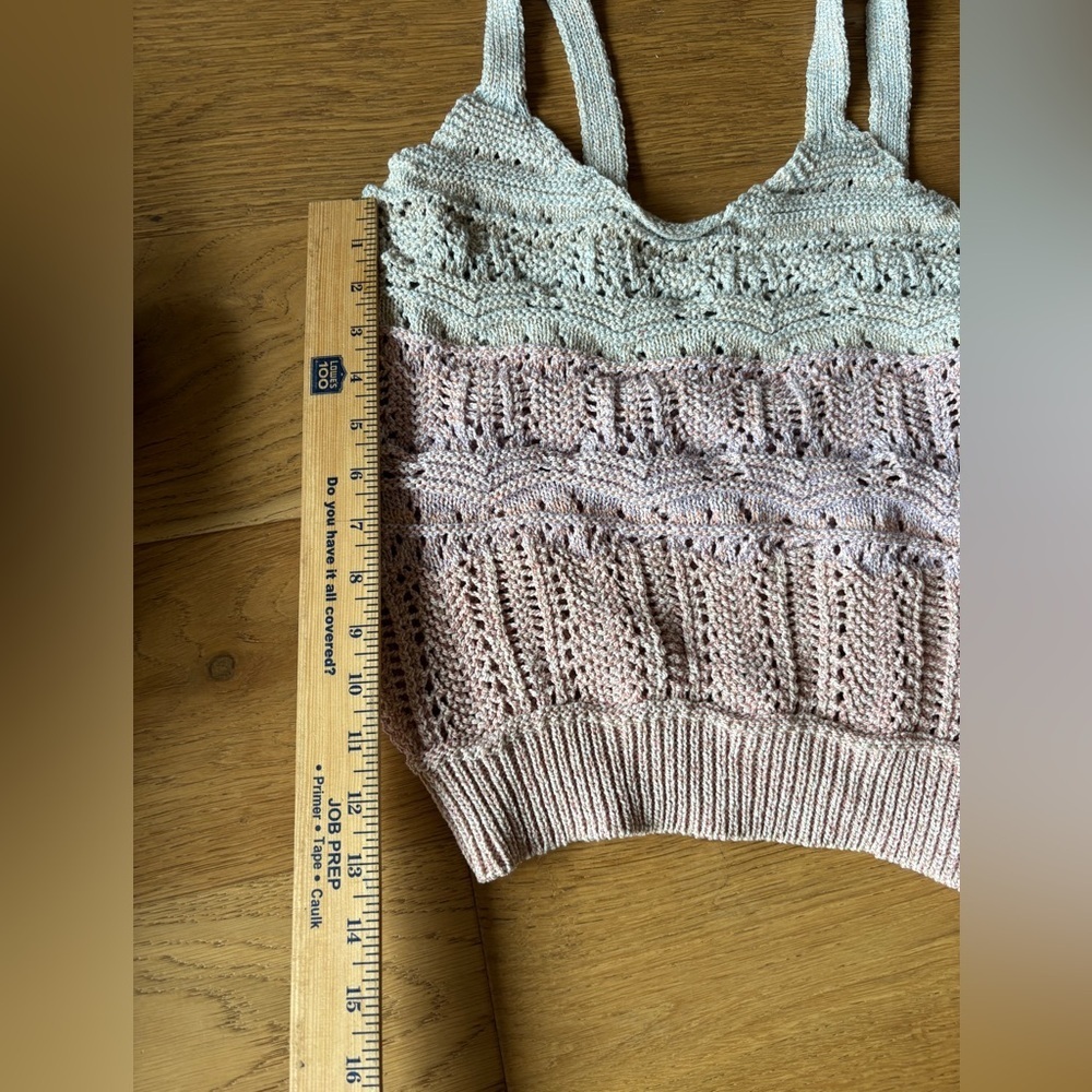 Dex rainbow crochet knit tank top Medium - Picture 2 of 4